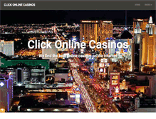 Tablet Screenshot of clickonlinecasinos.com